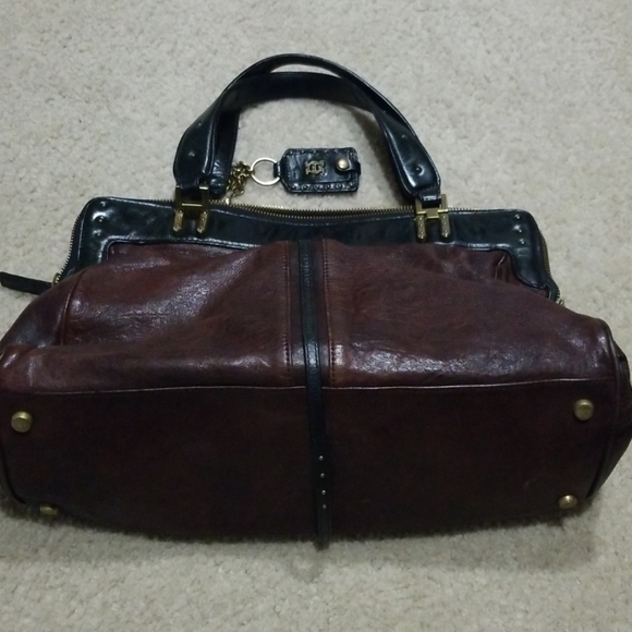 Olivia Harris handbag brown w/ black trim - Picture 6 of 7